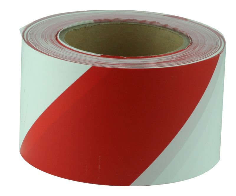 Non-Adhesive Barricade Tape - Red Color Option,  Non-Adhesive Barricade Tape - Yellow Color Option, Heavy Duty Polyethylene Construction, Box of 20 Rolls Barricade Tape, Creating Temporary Visual Barriers, 50μm Thickness Barricade Tape