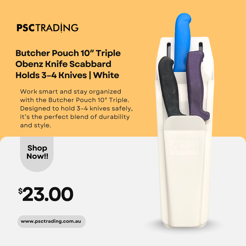 Work Smart with the Butcher Pouch 10″ Triple | Obenz Knife Scabbard
