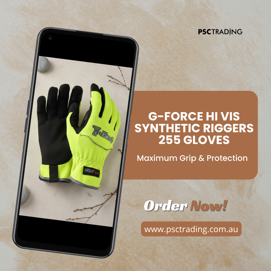 🧤 G-Force Hi Vis Synthetic Riggers 255 Gloves – Maximum Grip & Protection