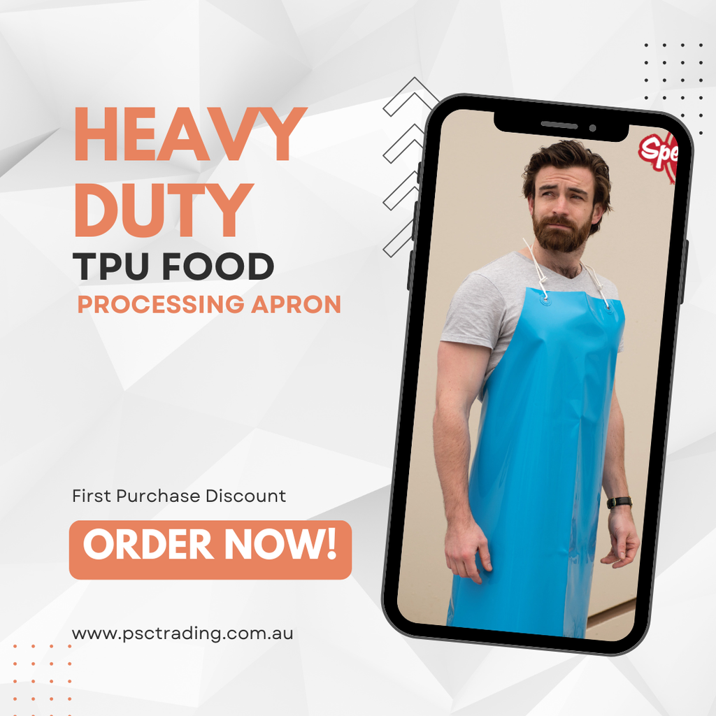 🧼 Heavy-Duty TPU Food Processing Apron | 900mm × 1200mm