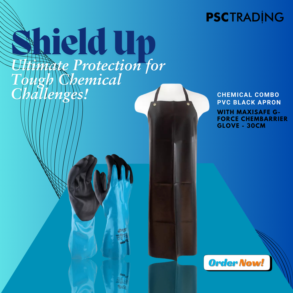 Your Ultimate Chemical Protection: PVC Black Apron & Maxisafe Chembarrier Gloves