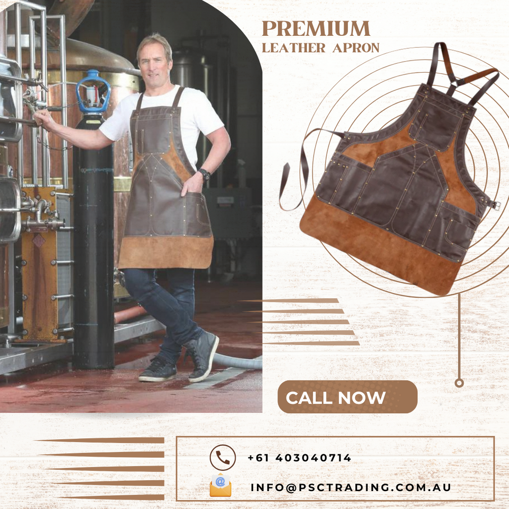 Discover Durability and Style with Our Premium Leather Aprons | PSC Trading Australia