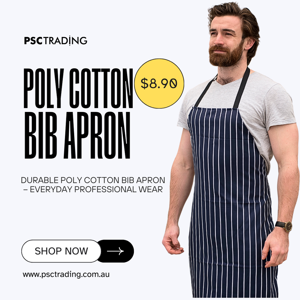 Poly Cotton Bib Apron | Comfortable & Professional Workwear