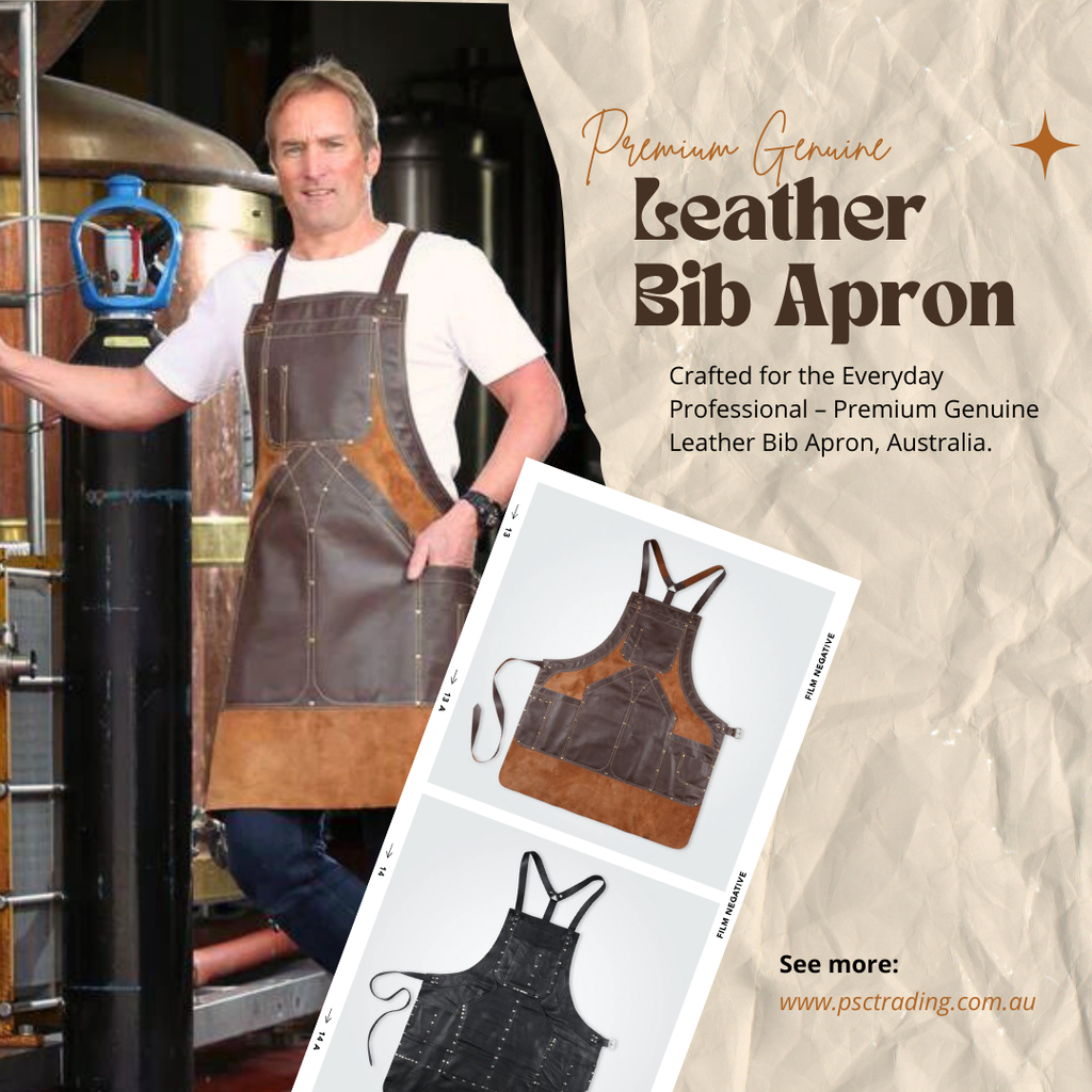 Premium Genuine Leather Bib Apron – Limited Stock Only in Australia