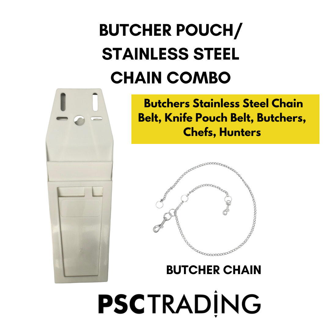 Chain Butchery Butcher Pouch & Stainless Steel Chain Combo | Durable & Secure – PSC ...
