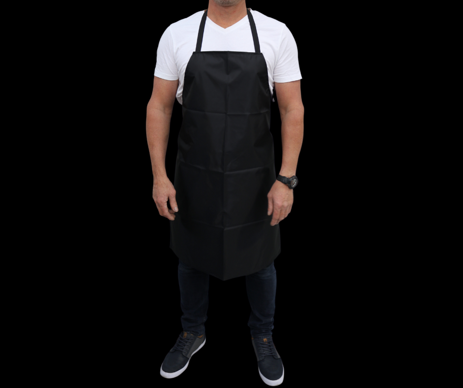 nylon bib apron, black cloth ties, kitchen apron, restaurant apron, durable apron, home apron  prons, kitchenwear, restaurant supplies, cooking accessories, nylon apron   